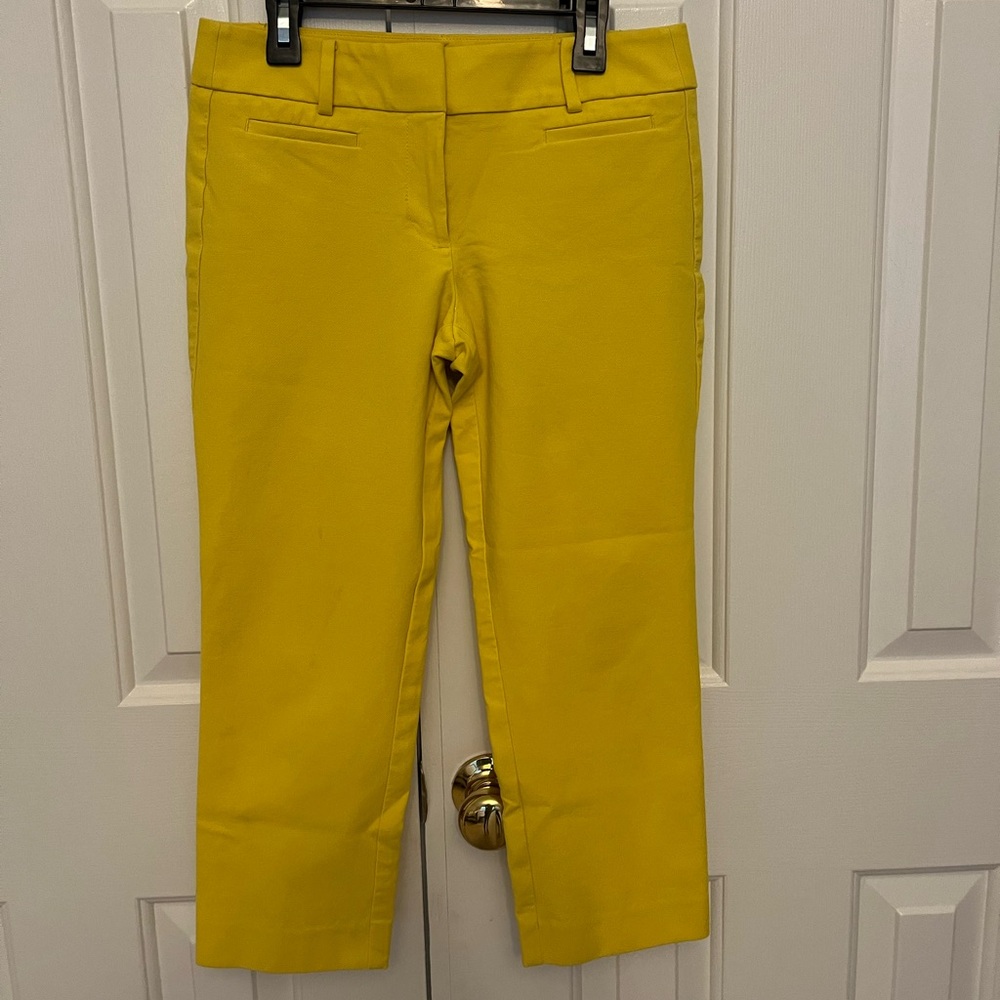 Loft cropped pants - yellow